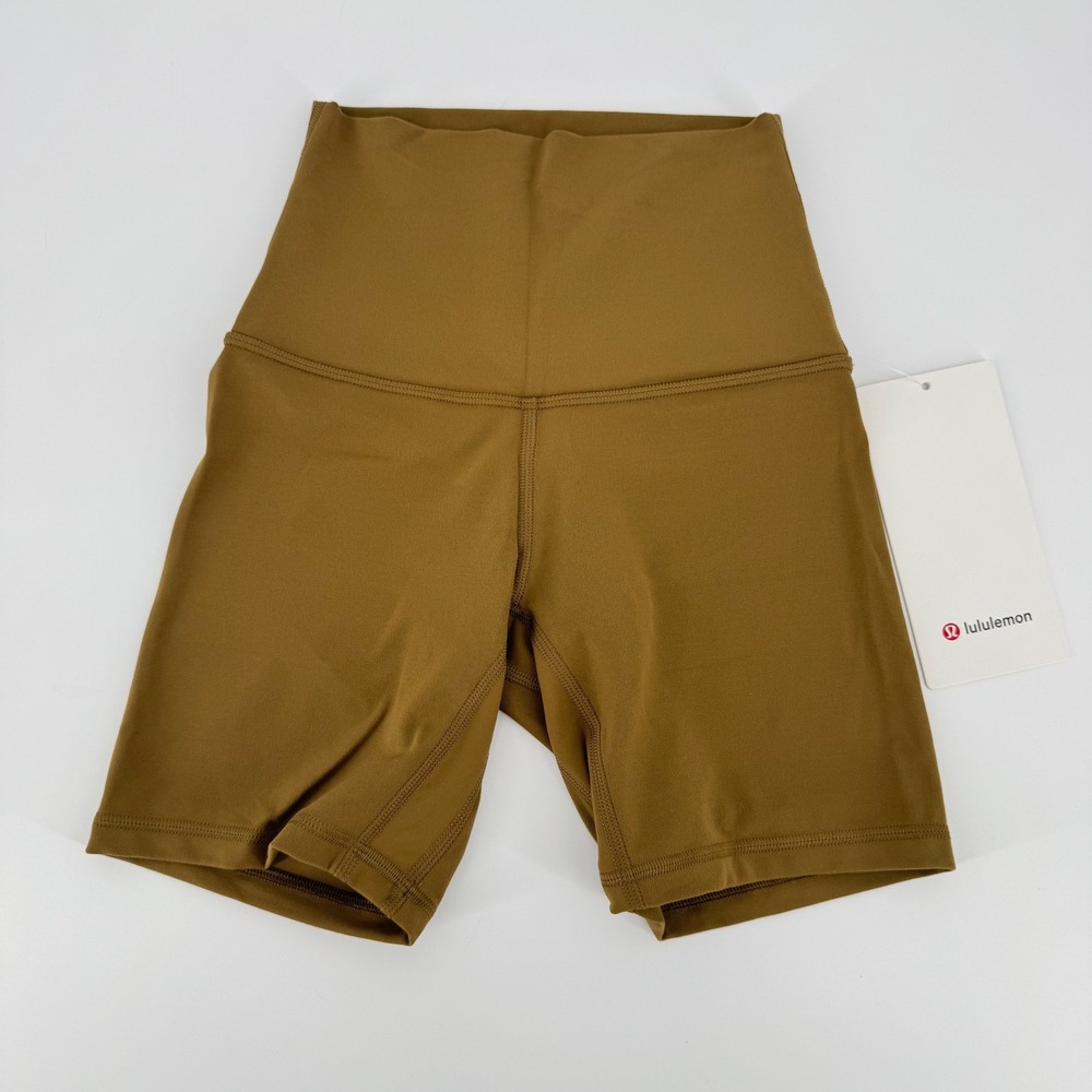Lululemon Align High-Rise Short 6 All Spice Brown Nulu Yoga Biker Shorts 0 NEW